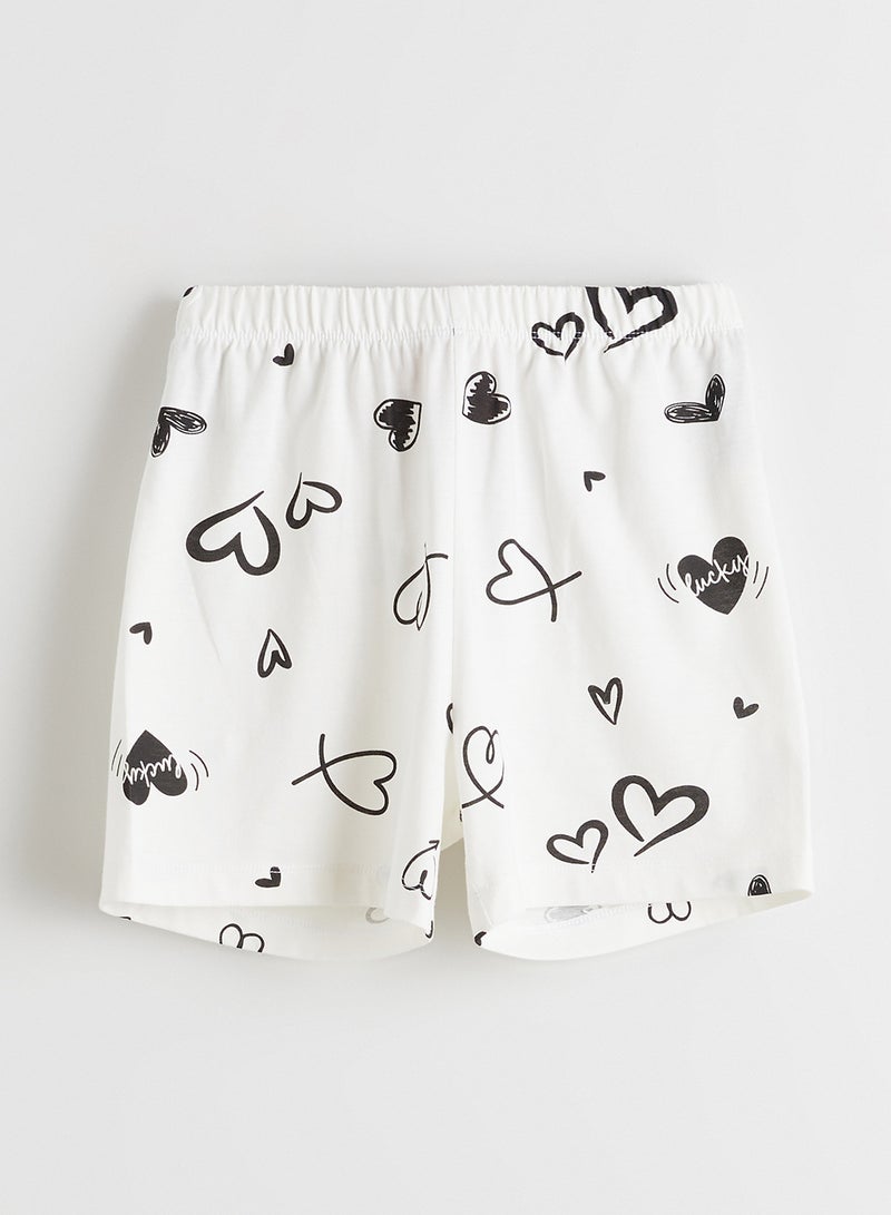 ال سي وايكيكي بيجاما بناتي شورت برقبة دائرية - Image 5